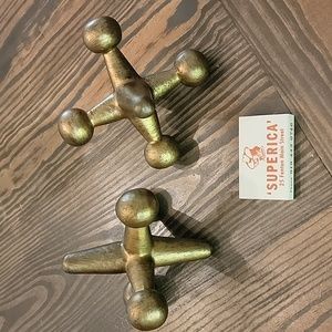 Mid century modern style jacks bookends